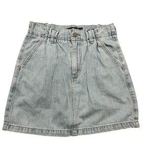 Hollister Size 3 Ultra High Rise Light Denim Mini Skirt elastic stretch summer